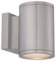 WAC Lighting Tube LED Outdoor Up and Down Wall Light, Brushed Aluminum