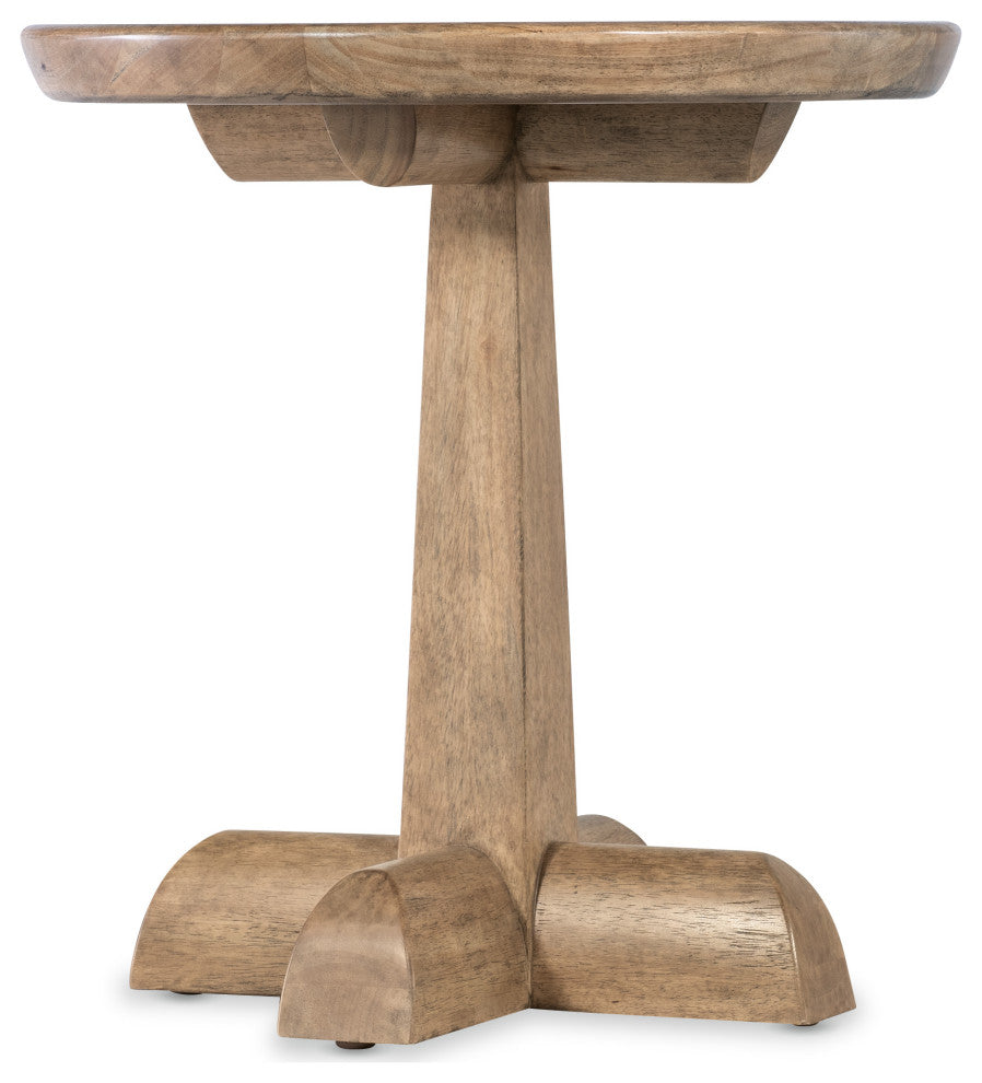 Vineyard Row Round Pedestal End Table