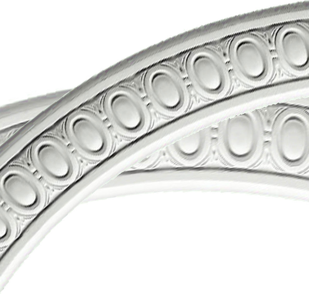 42"OD x 36"ID x 3"W x 3/4"P Egg and Dart Ceiling Ring (1/4 of complete circle)