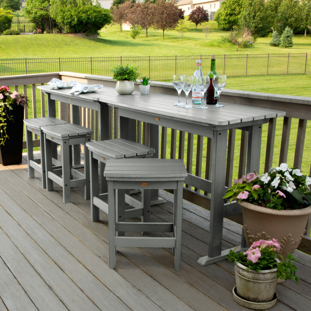 Lehigh 6pc Counter Height Balcony Set, Coastal Teak