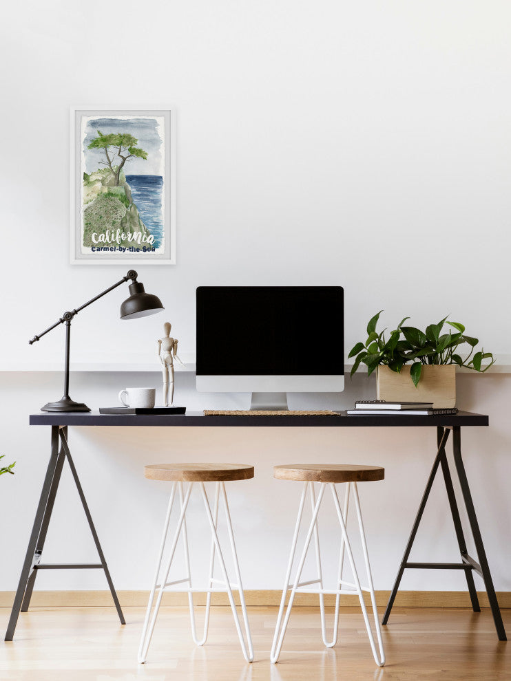 "Discover Carmel by the Sea" Framed Painting Print, 30x45