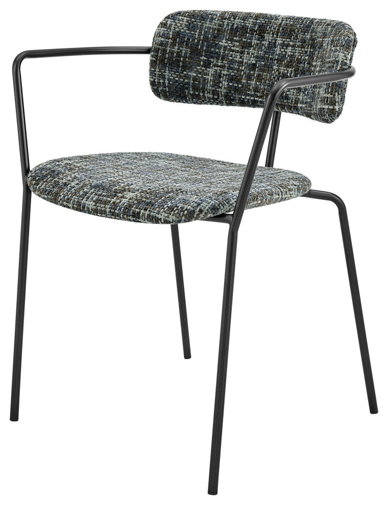 Alivia Fabric Dining Side Arm Chair,, Set of 2, Allure Gray