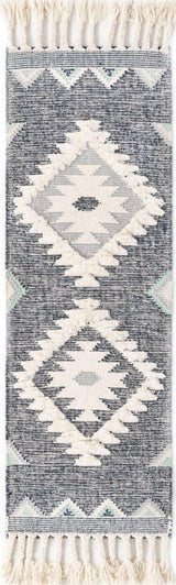 Unique Loom Ivory Mesa Area Rug, Navy Blue, 2'2x6', Runner