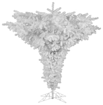 Vickerman A805676 Crystal White Spruce Artificial Christmas Tree Clear Lights