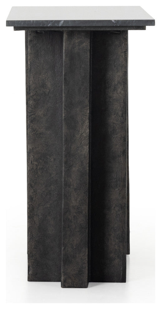 Terrell Console Table-Black Marble