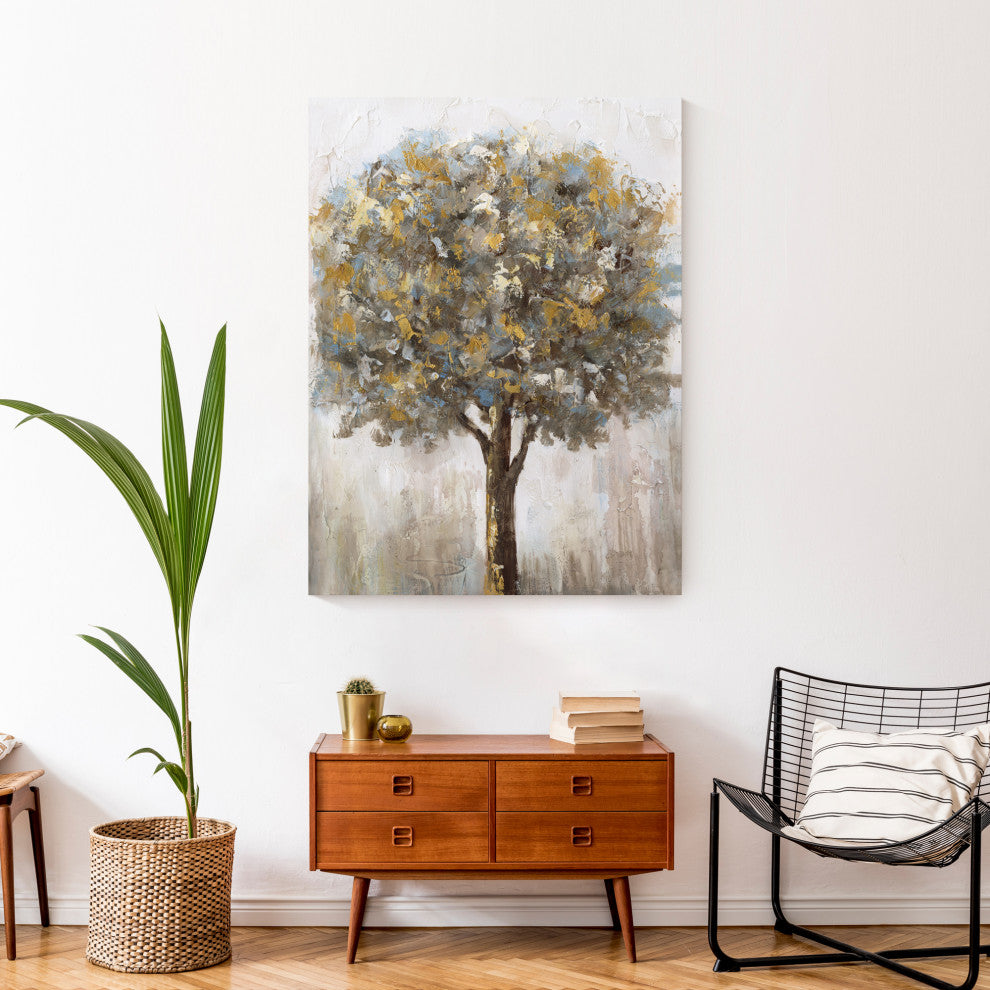Neutral Painted Tree 30x40 Canvas Wall Art