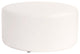 36" Universal Round Ottoman With Slipcover, Avanti White