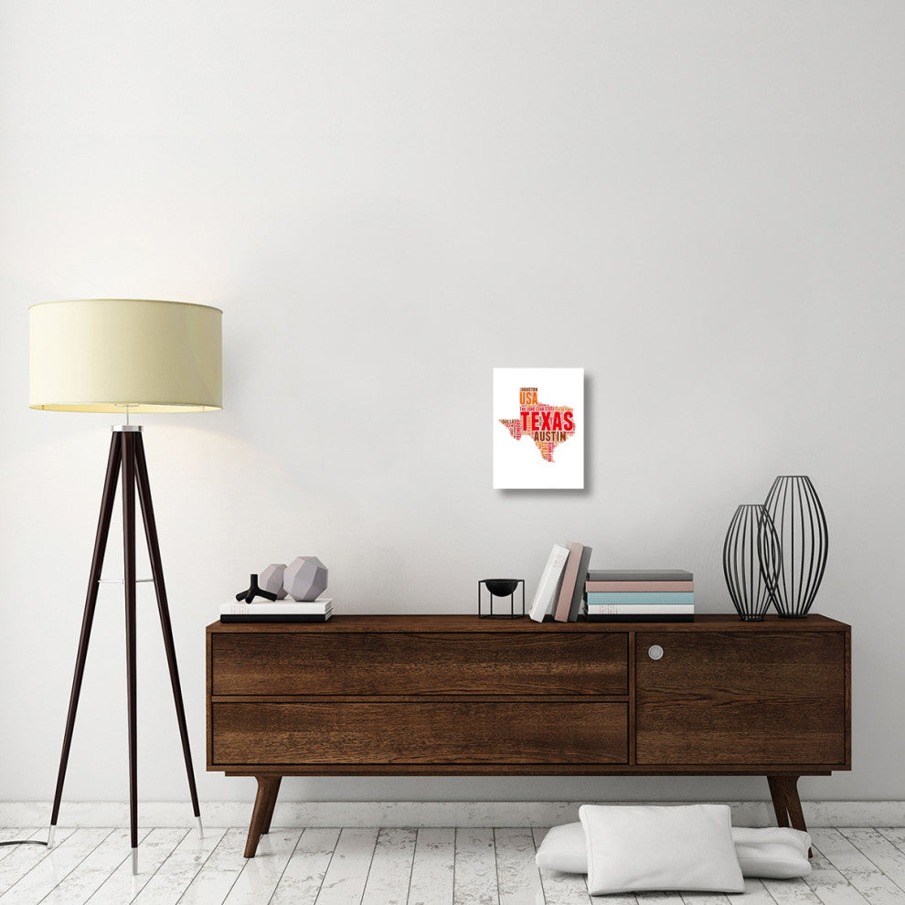 "Texas Word Cloud Map" Fine Art Print