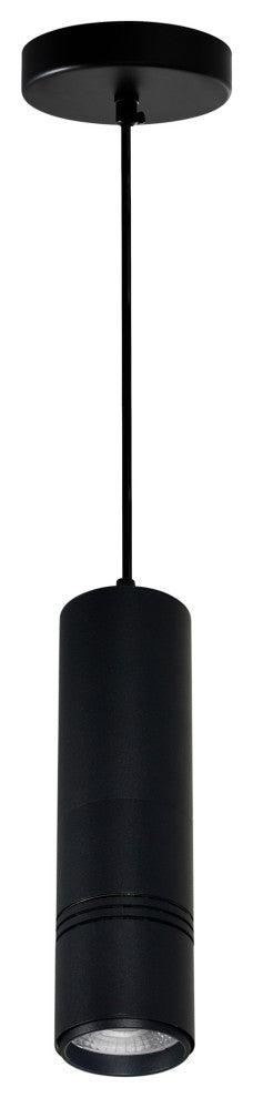 Stowe LED Down Mini Pendant With Black & Wood Finish