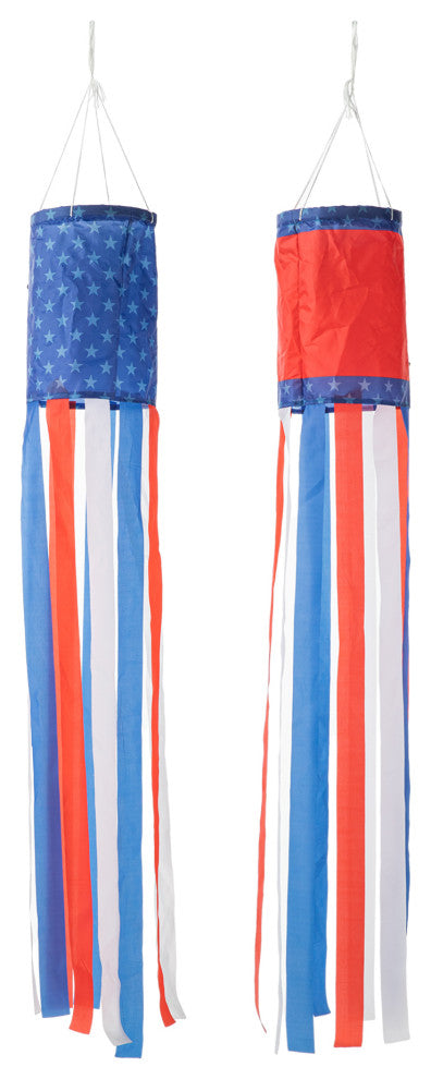 44"H Patriotic Hat/Firecracker Windsocks, 2-Piece Set