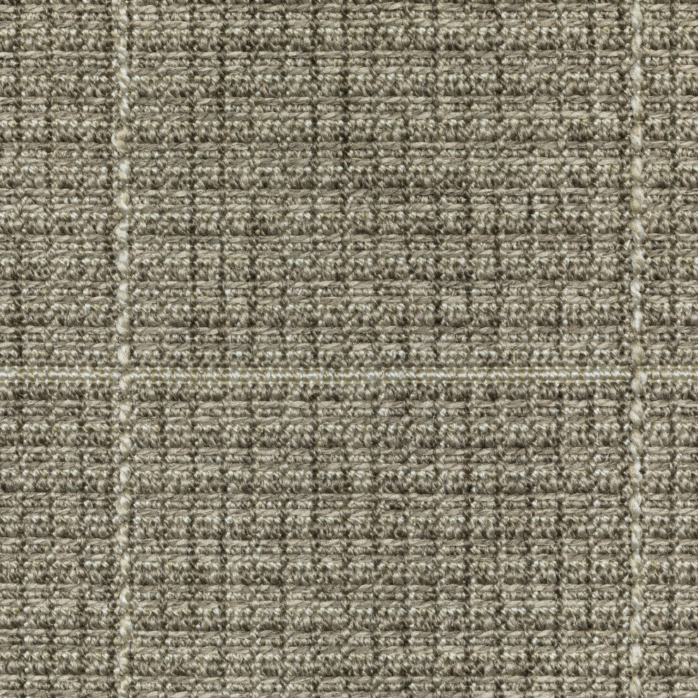 Cannes Gridwork Grey/ Light Grey Indoor-Outdoor Area Rug 9'10" x 12'10"