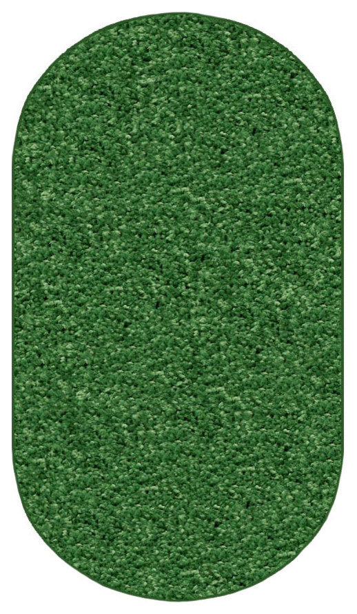 Kids Crazy Carpet Home & School Area Rugs, People Pet Friendly, Shamrock, Oval 5'x8'