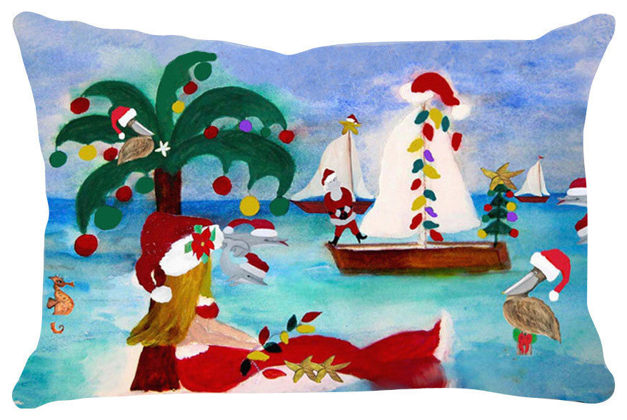 Holiday Pillow Sham, 30"x20", Boat Parade