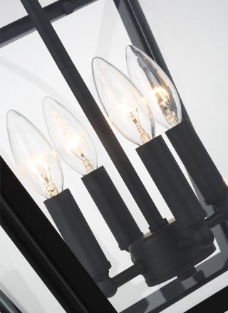 Charleston Small Four Light Lantern, Midnight Black
