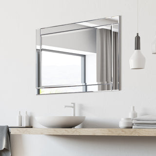 Modern Beveled Wall Mirror, 30"x40
