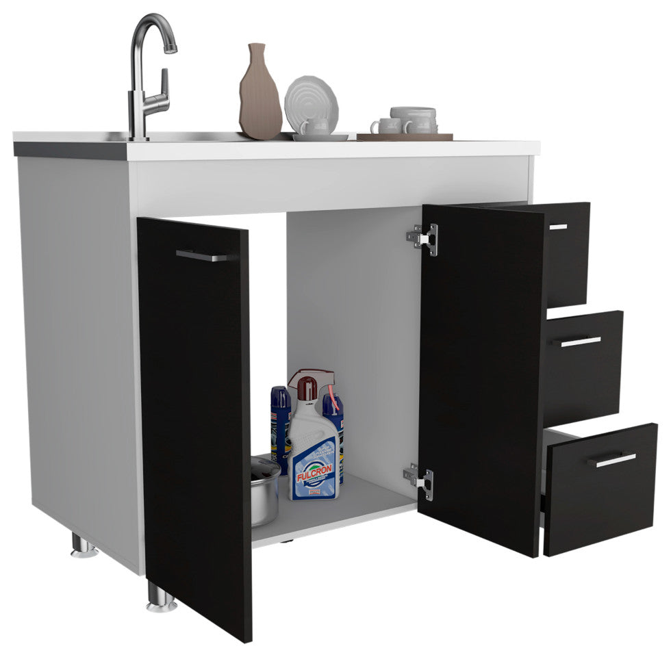 Utility Sink Kisco, Kitchen, White / Black