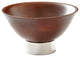 Wood Bowl KIRU with Modern Nickel Footing