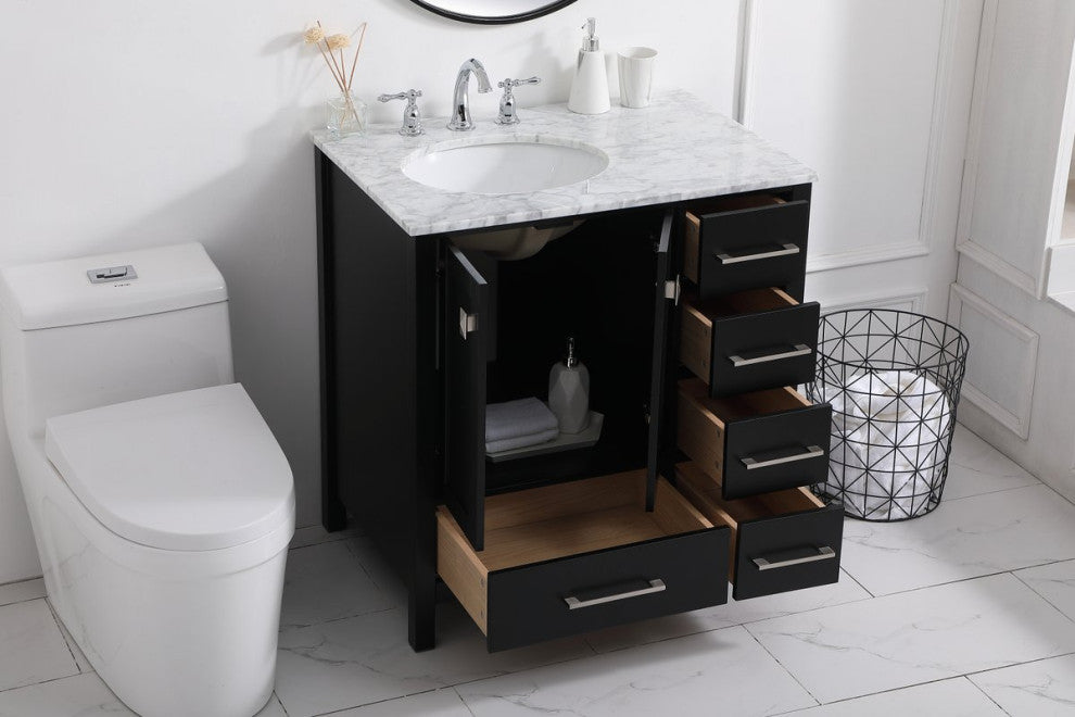 Elegant VF18932BK 32"Single Bathroom Vanity, Black