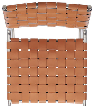 Safavieh Bahari Woven Counter Stool, Cognac/Silver