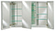 Afina Broadway Triple Door Frameless Cabinet, Frameless Polished Edge, 48"x30"