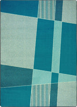 Kid Essentials Rug, Spazz, Teal, 7'8"x10'9"