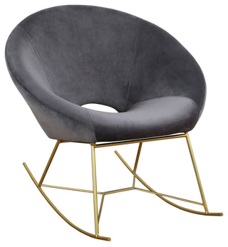 TOV Furniture Nolan Grey Velvet Rocking Chair