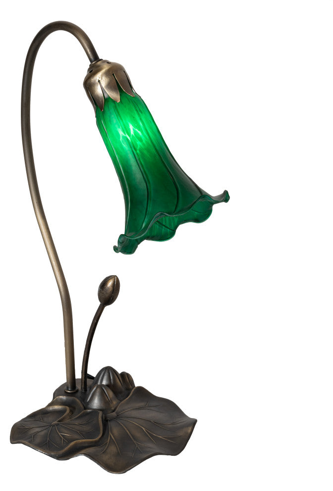 Meyda Lighting 13716 16" High Green Pond Lily Accent Lamp