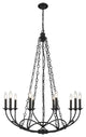 Zlite 3500-10MB 10-Light Chandelier, Matte Black
