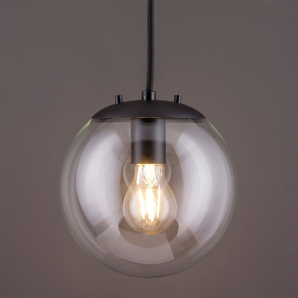 Sferra Pendant Light with Bulb, Black