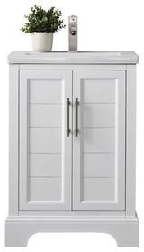 Vanity Art Bathroom Vanity With Sink & Top, White, 24", White Ceramic