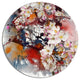 Blossoming Apple Tree Background, Floral Disc Metal Artwork, 23"