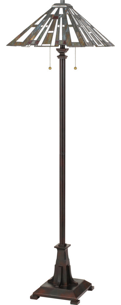 Quoizel TFMK9362 Maybeck 2 Light 62" Tall Buffet and Tiffany - Valiant Bronze