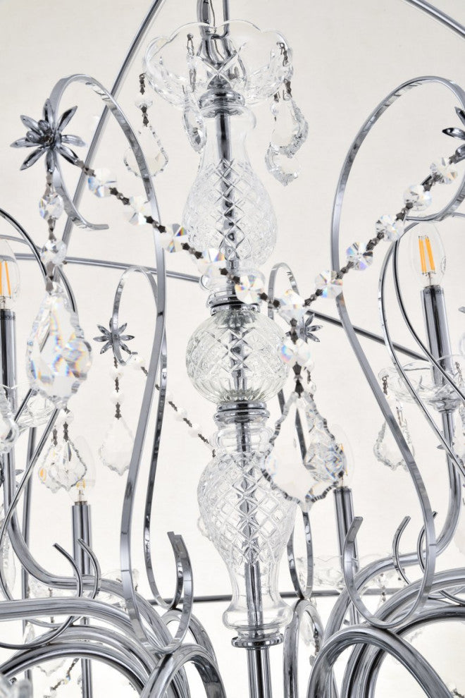 Cory 12-Light Chrome Crystal Pendant