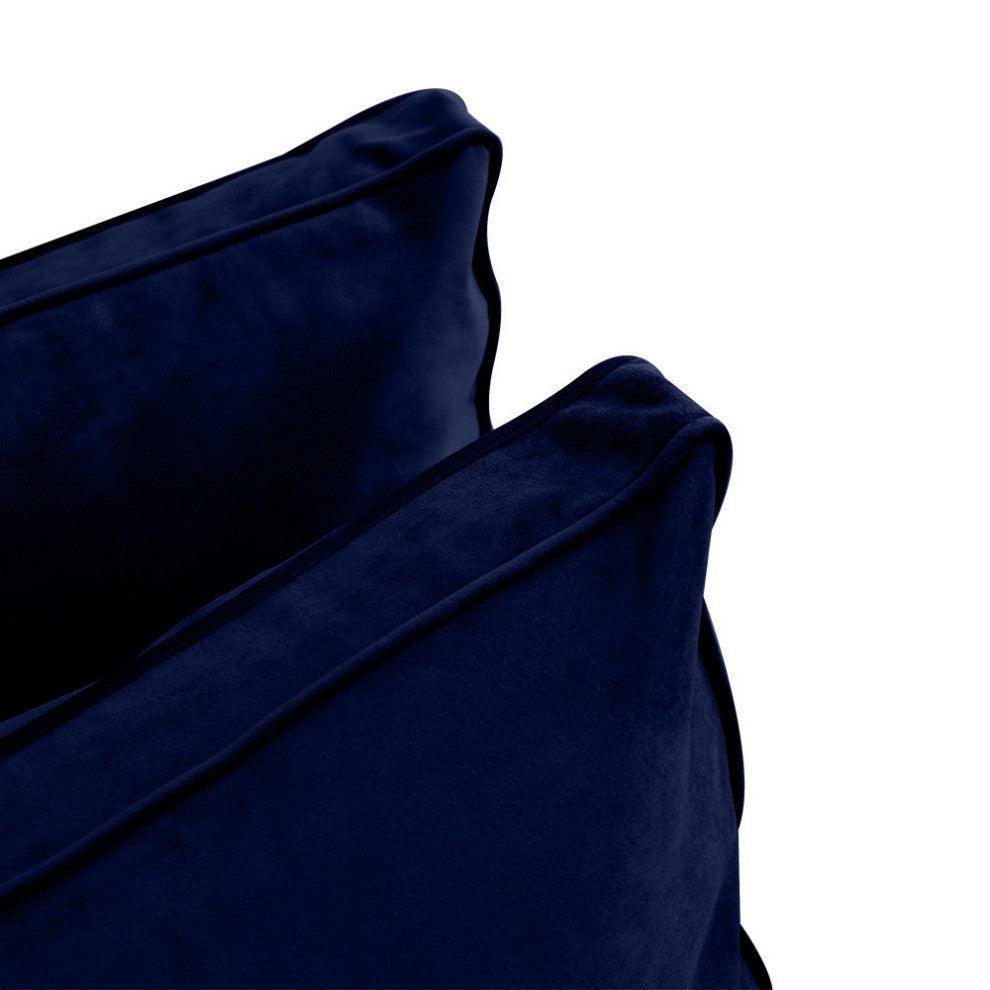 STYLE V1 Full Velvet Pipe Trim Indoor Daybed Bolster Pillow |COVER ONLY| AD373