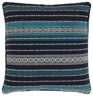 Surya Maya Dark Blue Pillow Shell With Polyester Insert 20"H X 20"W