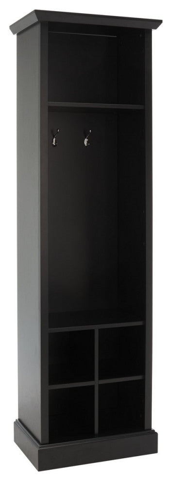 Safavieh Surrey 6 Shelf 2 Hook Hall Tree, Black