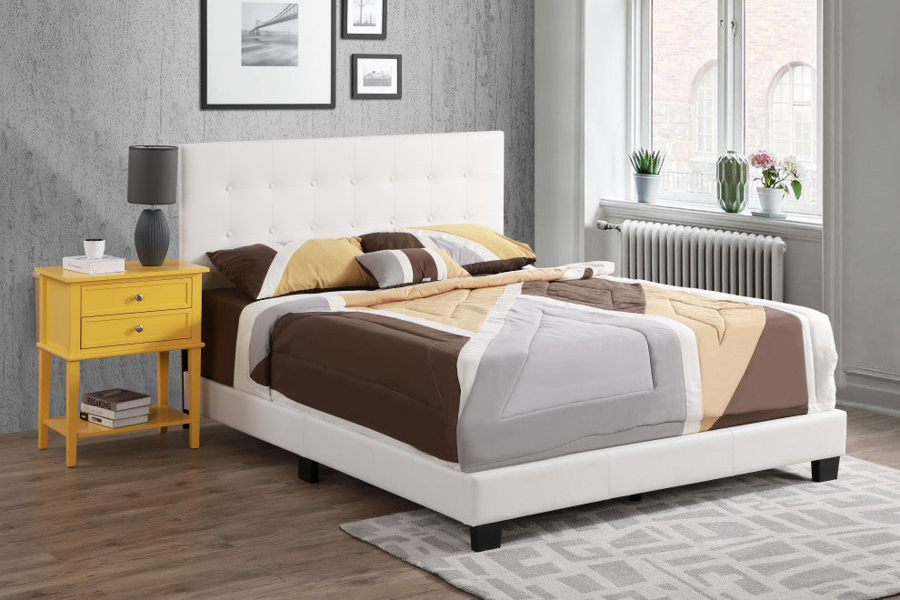 Caldwell Bed, White, Queen
