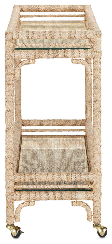 Front-facing full view of Olisa Bar Cart on white background; best overall representation.