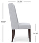 GDF Studio Cline Contemporary Fabric Wingback Dining Chair, Set of 2