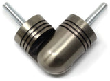 Hinged Elbow Connector for Corner Rod, Antique Brass, 1 1/8"