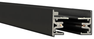 WAC Lighting L Track 2' Single Circuit 120V with 2 Endcaps in Black