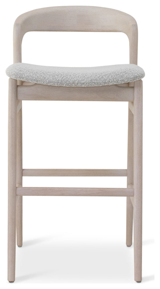 Modern Brazilian, Velma, Bar Stool, Nevoa/Crafted Glaze