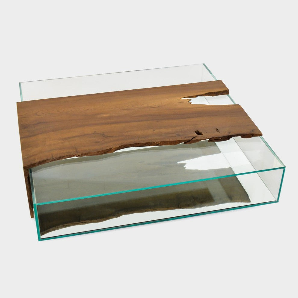 Canela Glass Box Coffee Table,  01