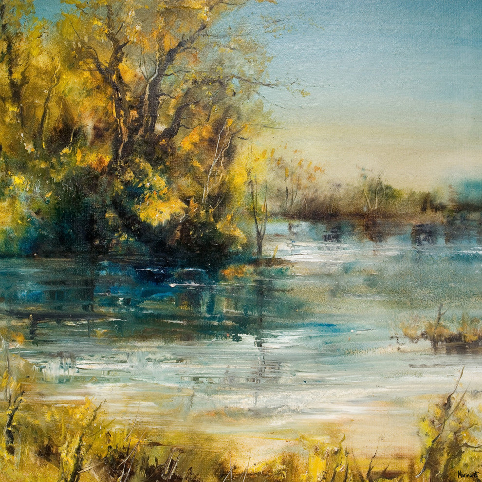 "Life Is a Deep River" Painting Print on Wrapped Canvas, 40x40