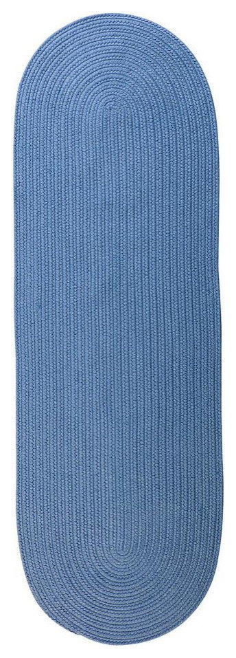 Colonial Mills Rug Reversible Flat-Braid, Oval Runner Oasis Blue Runner, Oval
