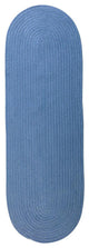 Colonial Mills Rug Reversible Flat-Braid, Oval Runner Oasis Blue Runner, Oval