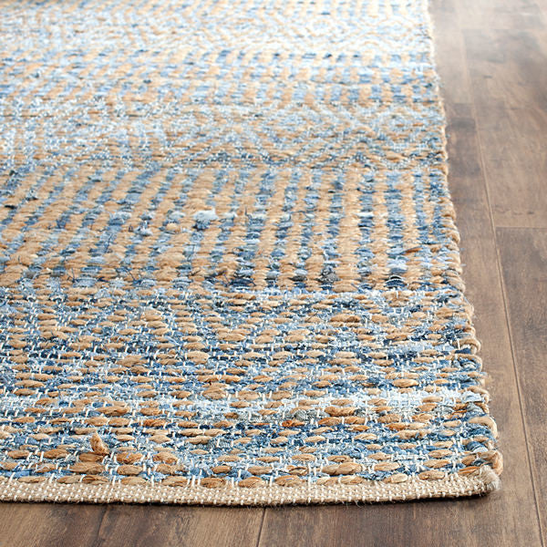 Safavieh Cape Cod Cap353A Natural, Blue Area Rug, 2'3" X 6'0"