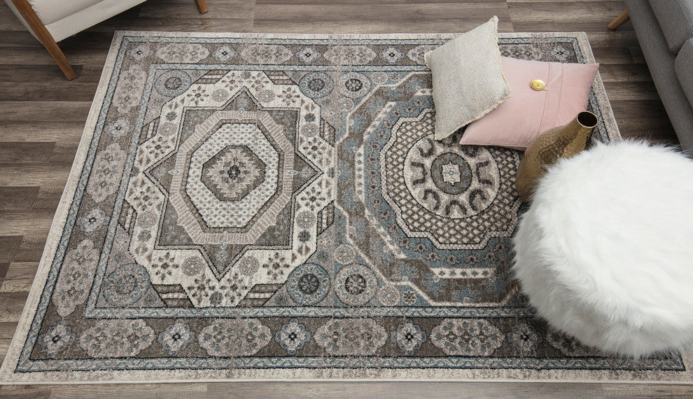 Everett Vintage Transitional Soft touch Area Rug By Rugs America, 5'' X 7''