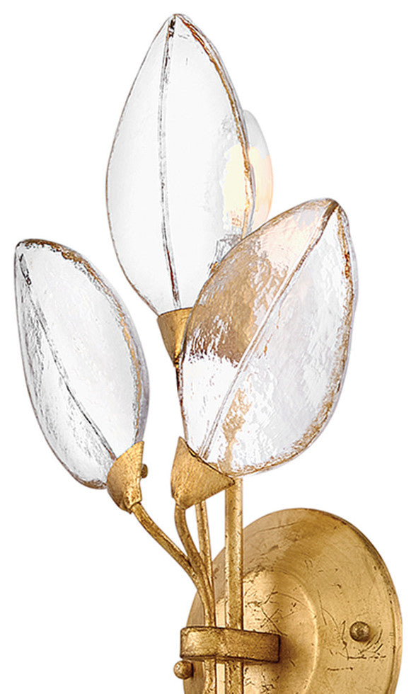 Fredrick Ramond Amira Large Two Light Sconce, Distressed Brass