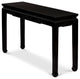48in Matte Black Elmwood Chinese Key Motif Asian Console Table